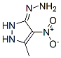 3H-pyrazol-3-one, 1,2-dihydro-5-methyl-4-nitro-, hydrazone (9ci)Structure,57097-82-2Structure 3H-pyrazol-3-one, 1,2-dihydro-5-methyl-4-nitro-, hydrazone (9ci) Structure,57097-82-2Structure
