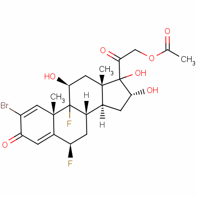 2-Bromo-6beta,9-difluoro-11beta,16alpha,17,21-tetrahydroxypregna-1,4-diene-3,20-dione 21-acetateStructure,57781-19-8Structure 2-Bromo-6beta,9-difluoro-11beta,16alpha,17,21-tetrahydroxypregna-1,4-diene-3,20-dione 21-acetate Structure,57781-19-8Structure