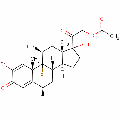 2-Bromo-6beta,9-difluoro-11beta,17,21-trihydroxypregna-1,4-diene-3,20-dione 21-acetateStructure,57781-23-4Structure 2-Bromo-6beta,9-difluoro-11beta,17,21-trihydroxypregna-1,4-diene-3,20-dione 21-acetate Structure,57781-23-4Structure
