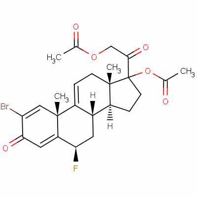 2-Bromo-6beta-fluoro-17,21-dihydroxypregna-1,4,9(11)-triene-3,20-dione 17,21-di(acetate)Structure,57808-78-3Structure 2-Bromo-6beta-fluoro-17,21-dihydroxypregna-1,4,9(11)-triene-3,20-dione 17,21-di(acetate) Structure,57808-78-3Structure