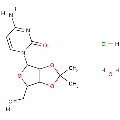 2,3-O-異亞丙基胞苷鹽酸鹽結(jié)構(gòu)式_57977-73-8結(jié)構(gòu)式