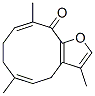 (5E,9e)-7,8-二氫-3,6,10-三甲基環(huán)癸并[b]呋喃-11(4h)-酮結構式_58511-21-0結構式