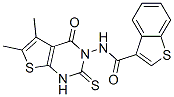 (9ci)-n-(1,4-二氫-5,6-二甲基-4-氧代-2-硫氧代噻吩并[2,3-d]嘧啶-3(2H)-基)-苯并[b]噻吩-3-羧酰胺結構式_588711-40-4結構式