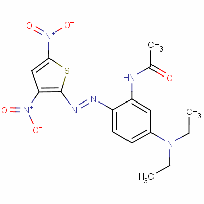 N-[5-(二乙基氨基)-2-[(3,5-二硝基-2-噻吩)氮雜]苯基]乙酰胺結(jié)構(gòu)式_58979-46-7結(jié)構(gòu)式