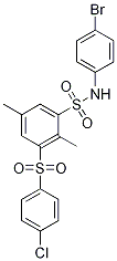 N-(4-bromophenyl)-3-(4-chlorophenyl)sulfonyl-2,,5-dimethylbenzenesulfonamideStructure,5918-68-3Structure N-(4-bromophenyl)-3-(4-chlorophenyl)sulfonyl-2,,5-dimethylbenzenesulfonamide Structure,5918-68-3Structure