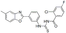 Benzamide, 2-chloro-4-fluoro-n-[[[3-(5-methyl-2-benzoxazolyl)phenyl]amino]thioxomethyl]-(9ci) Structure,593238-51-8Structure