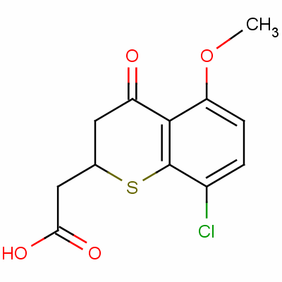 8-Chloro-3,4-dihydro-5-methoxy-4-oxo-2h-1-benzothiopyran-2-acetic acidStructure,59429-75-3Structure 8-Chloro-3,4-dihydro-5-methoxy-4-oxo-2h-1-benzothiopyran-2-acetic acid Structure,59429-75-3Structure