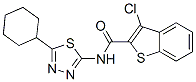 Benzo[b]thiophene-2-carboxamide, 3-chloro-n-(5-cyclohexyl-1,3,4-thiadiazol-2-yl)-(9ci) Structure,600122-42-7Structure