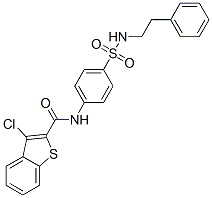 Benzo[b]thiophene-2-carboxamide, 3-chloro-n-[4-[[(2-phenylethyl)amino]sulfonyl]phenyl]-(9ci) Structure,600122-48-3Structure
