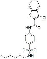 Benzo[b]thiophene-2-carboxamide, 3-chloro-n-[4-[(hexylamino)sulfonyl]phenyl]-(9ci) Structure,600640-88-8Structure