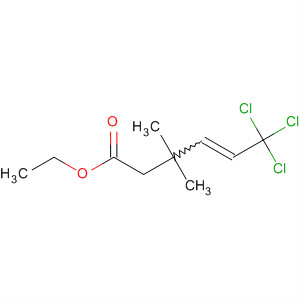6,6,6-Trichloro-3,3-dimethyl-4-hexenoic acid ethyl esterStructure,60066-83-3Structure 6,6,6-Trichloro-3,3-dimethyl-4-hexenoic acid ethyl ester Structure,60066-83-3Structure