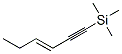 (E)-1-(trimethylsilyl)-3-hexen-1-yneStructure,60216-44-6Structure (E)-1-(trimethylsilyl)-3-hexen-1-yne Structure,60216-44-6Structure