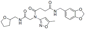 (9ci)-n-(1,3-苯并二氧雜環(huán)戊烯l-5-甲基)-n-(5-甲基-3-異噁唑基)-n-[2-氧代-2-[[(四氫-2-呋喃)甲基]氨基]乙基]-丁烷二酰胺結構式_602322-18-9結構式