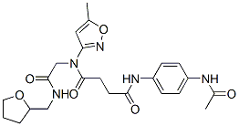 (9ci)-n-[4-(乙?；被?苯基]-n-(5-甲基-3-異噁唑基)-n-[2-氧代-2-[[(四氫-2-呋喃)甲基]氨基]乙基]-丁烷二酰胺結(jié)構(gòu)式_602322-36-1結(jié)構(gòu)式