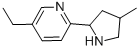 Pyridine, 5-ethyl-2-(4-methyl-2-pyrrolidinyl)-(9ci)Structure,603089-94-7Structure Pyridine, 5-ethyl-2-(4-methyl-2-pyrrolidinyl)-(9ci) Structure,603089-94-7Structure
