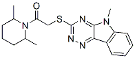 (9ci)-2,6-二甲基-1-[[(5-甲基-5H-1,2,4-噻嗪并[5,6-b]吲哚-3-基)硫代]乙?；鵠-哌啶結(jié)構(gòu)式_603946-12-9結(jié)構(gòu)式