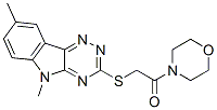 (9ci)-4-[[(5,8-二甲基-5H-1,2,4-噻嗪并[5,6-b]吲哚-3-基)硫代]乙?；鵠-嗎啉結(jié)構(gòu)式_603946-38-9結(jié)構(gòu)式