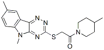 (9ci)-1-[[(5,8-二甲基-5H-1,2,4-噻嗪并[5,6-b]吲哚-3-基)硫代]乙?；鵠-4-甲基-哌啶結(jié)構(gòu)式_603946-47-0結(jié)構(gòu)式