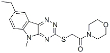 (9ci)-4-[[(8-乙基-5-甲基-5H-1,2,4-噻嗪并[5,6-b]吲哚-3-基)硫代]乙酰基]-嗎啉結構式_603946-65-2結構式