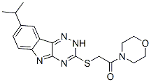 (9ci)-4-[[[8-(1-甲基乙基)-2H-1,2,4-噻嗪并[5,6-b]吲哚-3-基]硫代]乙?；鵠-嗎啉結(jié)構(gòu)式_603947-18-8結(jié)構(gòu)式
