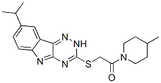 (9ci)-4-甲基-1-[[[8-(1-甲基乙基)-2H-1,2,4-噻嗪并[5,6-b]吲哚-3-基]硫代]乙酰基]-哌啶結(jié)構(gòu)式_603947-29-1結(jié)構(gòu)式