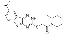 Piperidine, 2-methyl-1-[[[8-(1-methylethyl)-2h-1,2,4-triazino[5,6-b]indol-3-yl]thio]acetyl]-(9ci) Structure,603947-30-4Structure