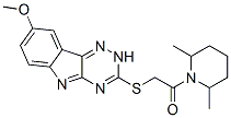 (9ci)-1-[[(8-甲氧基-2H-1,2,4-噻嗪并[5,6-b]吲哚-3-基)硫代]乙?；鵠-2,6-二甲基-哌啶結(jié)構(gòu)式_603947-44-0結(jié)構(gòu)式