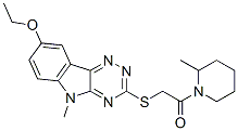 (9ci)-1-[[(8-乙氧基-5-甲基-5H-1,2,4-噻嗪并[5,6-b]吲哚-3-基)硫代]乙?；鵠-2-甲基-哌啶結(jié)構(gòu)式_603947-81-5結(jié)構(gòu)式