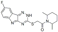 (9ci)-1-[[(8-氟-2H-1,2,4-噻嗪并[5,6-b]吲哚-3-基)硫代]乙?；鵠-2,6-二甲基-哌啶結構式_603947-97-3結構式