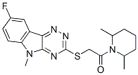(9ci)-1-[[(8-氟-5-甲基-5H-1,2,4-噻嗪并[5,6-b]吲哚-3-基)硫代]乙?；鵠-2,6-二甲基-哌啶結(jié)構(gòu)式_603948-17-0結(jié)構(gòu)式