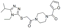 (9ci)-1-[[[4-乙基-5-(1-甲基乙基)-4H-1,2,4-噻唑-3-基]硫代]乙?；鵠-4-(2-呋喃羰基)-哌嗪結(jié)構(gòu)式_603976-67-6結(jié)構(gòu)式
