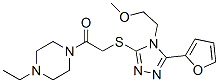 (9ci)-1-乙基-4-[[[5-(2-呋喃)-4-(2-甲氧基乙基)-4H-1,2,4-噻唑-3-基]硫代]乙?；鵠-哌嗪結(jié)構(gòu)式_603981-82-4結(jié)構(gòu)式