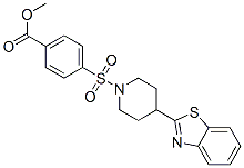 Benzoic acid, 4-[[4-(2-benzothiazolyl)-1-piperidinyl]sulfonyl]-, methyl ester (9ci) Structure,606082-34-2Structure