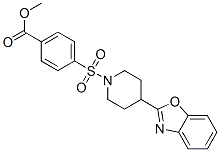 Benzoic acid, 4-[[4-(2-benzoxazolyl)-1-piperidinyl]sulfonyl]-, methyl ester (9ci) Structure,606082-35-3Structure