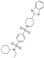 Benzenesulfonamide, 4-[[4-(2-benzothiazolyl)-1-piperidinyl]sulfonyl]-n-cyclohexyl-n-ethyl-(9ci) Structure,606082-92-2Structure
