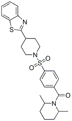 (9CI)-1-[4-[[4-(2-苯并噻唑)-1-哌啶基]磺酰基]苯甲?；鵠-2,6-二甲基-哌啶結(jié)構(gòu)式_606083-33-4結(jié)構(gòu)式