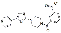Piperazine, 1-(3-nitrobenzoyl)-4-(4-phenyl-2-thiazolyl)-(9ci)Structure,606087-63-2Structure Piperazine, 1-(3-nitrobenzoyl)-4-(4-phenyl-2-thiazolyl)-(9ci) Structure,606087-63-2Structure