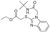 Acetic acid, [[1-[2-[(1,1-dimethylethyl)amino]-2-oxoethyl]-1h-benzimidazol-2-yl]thio]-, ethyl ester (9ci) Structure,606091-65-0Structure
