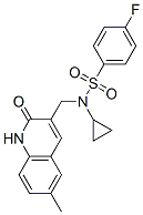 Benzenesulfonamide, n-cyclopropyl-n-[(1,2-dihydro-6-methyl-2-oxo-3-quinolinyl)methyl]-4-fluoro-(9ci) Structure,606095-26-5Structure