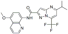(9CI)-N-(5-甲氧基-8-喹啉)-5-(1-甲基乙基)-7-(三氟甲基)-吡唑并[1,5-a]嘧啶-2-羧酰胺結構式_606096-58-6結構式