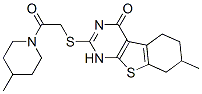 (9ci)-1-[[(1,4,5,6,7,8-六氫-7-甲基-4-氧代[1]苯并噻吩并[2,3-d]嘧啶-2-基)硫代]乙?；鵠-4-甲基-哌啶結(jié)構(gòu)式_606106-61-0結(jié)構(gòu)式