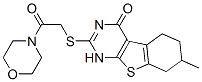 (9ci)-4-[[(1,4,5,6,7,8-六氫-7-甲基-4-氧代[1]苯并噻吩并[2,3-d]嘧啶-2-基)硫代]乙酰基]-嗎啉結(jié)構(gòu)式_606106-63-2結(jié)構(gòu)式