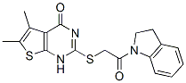 (9ci)-1-[[(1,4-二氫-5,6-二甲基-4-氧代噻吩并[2,3-d]嘧啶-2-基)硫代]乙?；鵠-2,3-二氫-1H-吲哚結(jié)構(gòu)式_606107-61-3結(jié)構(gòu)式