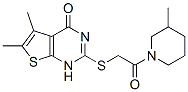 (9ci)-1-[[(1,4-二氫-5,6-二甲基-4-氧代噻吩并[2,3-d]嘧啶-2-基)硫代]乙?；鵠-3-甲基-哌啶結(jié)構(gòu)式_606107-66-8結(jié)構(gòu)式