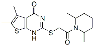 (9ci)-1-[[(1,4-二氫-5,6-二甲基-4-氧代噻吩并[2,3-d]嘧啶-2-基)硫代]乙?；鵠-2,6-二甲基-哌啶結(jié)構(gòu)式_606107-70-4結(jié)構(gòu)式