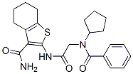 Benzo[b]thiophene-3-carboxamide, 2-[[(benzoylcyclopentylamino)acetyl]amino]-4,5,6,7-tetrahydro-(9ci) Structure,606108-88-7Structure