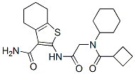 (9ci)-2-[[[(環(huán)丁基羰基)環(huán)己基氨基]乙?；鵠氨基]-4,5,6,7-四氫-苯并[b]噻吩-3-羧酰胺結(jié)構(gòu)式_606109-59-5結(jié)構(gòu)式