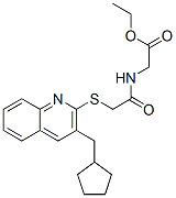 (9ci)-n-[[[3-(環(huán)戊基甲基)-2-喹啉]硫代]乙?；鵠-甘氨酸乙酯結(jié)構(gòu)式_606113-92-2結(jié)構(gòu)式