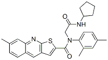 (9CI)-N-[2-(環(huán)戊基氨基)-2-氧代乙基]-N-(2,4-二甲基苯基)-7-甲基-噻吩并[2,3-b]喹啉-2-羧酰胺結構式_606114-75-4結構式