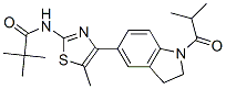 (9CI)-N-[4-[2,3-二氫-1-(2-甲基-1-氧代丙基)-1H-吲哚-5-基]-5-甲基-2-噻唑]-2,2-二甲基-丙酰胺結構式_606121-94-2結構式